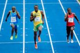 Usain Bolt v rozbězích na MS v Berlíně