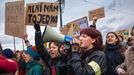 Protest studentů a odborů proti opatřením vlády Petra Fialy.