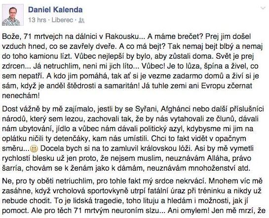 Daniel Kalenda na FB