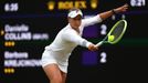 Barbora Krejčíková v osmifinále Wimbledonu 2024 s Danielle Collinsovou