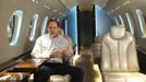 Cessna Aircraft Company CEO and president Scott Ernes, sits in a Citation Longitude jet in the mock up room during a tour of the Cessna business jet assembly line at their manufacturing plant in Wichita, Kansas August 14, 2012. One of Ernes' first moves after joining in May 2011 was was to carve Cessna up into five units: jets, propeller planes, maintenance and service, military sales and an air-charter unit, each of which run by an executive who was responsible for whether the unit reported a profit or loss. Picture taken August 14, 2012. REUTERS/Jeff Tuttle (UNITED STATES - Tags: TRANSPORT BUSINESS) Published: Srp. 22, 2012, 11:39 dop.