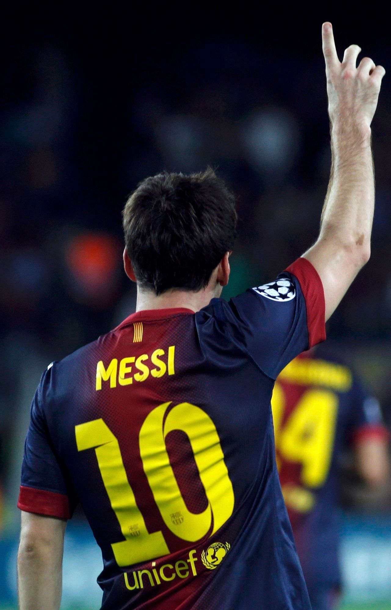 Barcelona - Spartak Moskva, Messi slaví gól