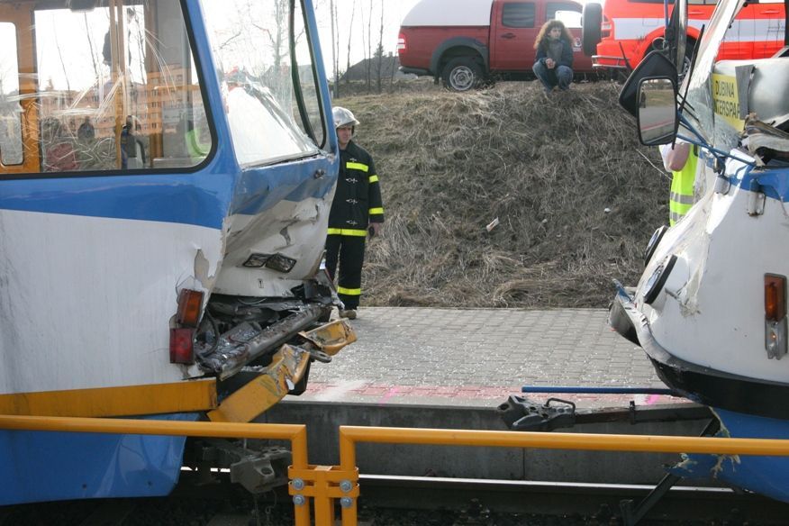 Srážka tramvají v Ostravě