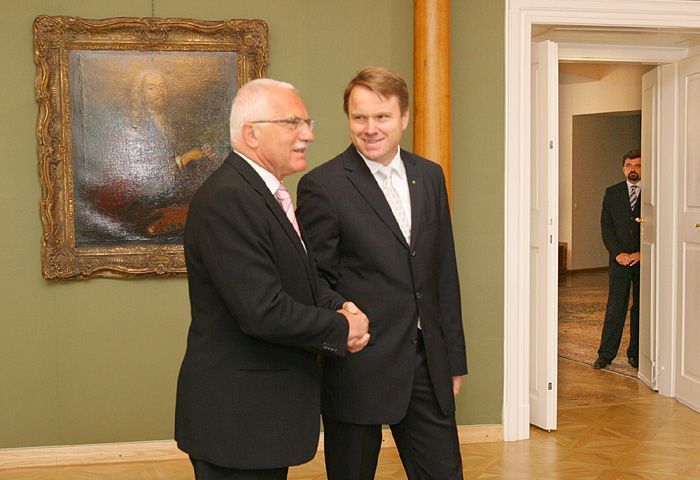 Prezident Klaus přijal Martina Bursíka