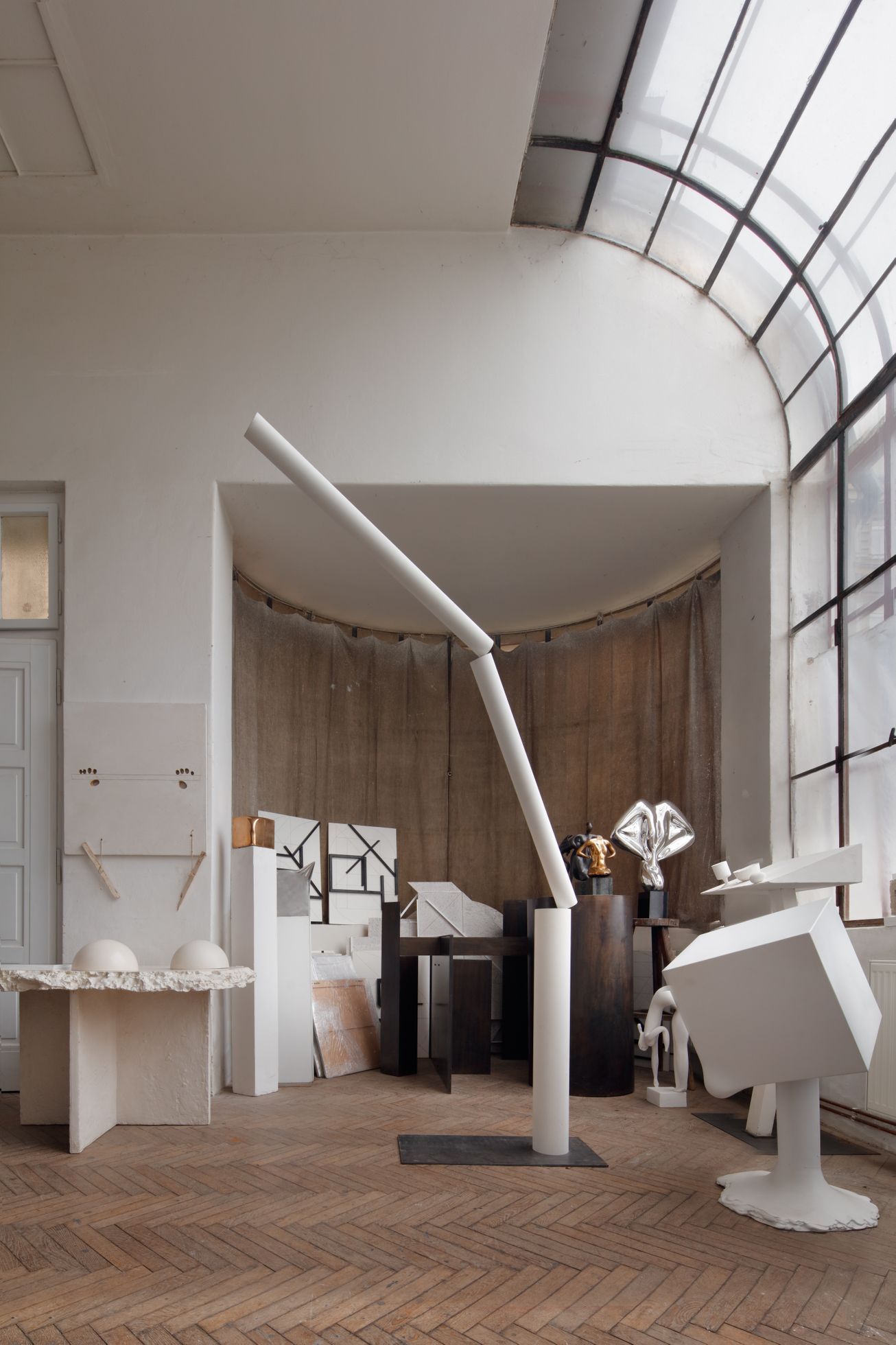 Snímek z ateliéru Stanislava Kolíbala