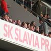 VIP tribuna v Edenu v zápase 2. kola nadstavby F:L Slavia Praha - Viktoria Plzeň
