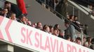 VIP tribuna v Edenu v zápase 2. kola nadstavby F:L Slavia Praha - Viktoria Plzeň