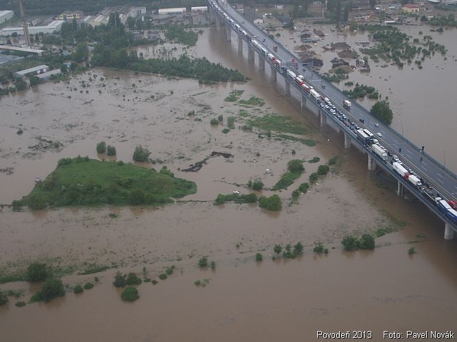 Povodně-letecký pohled