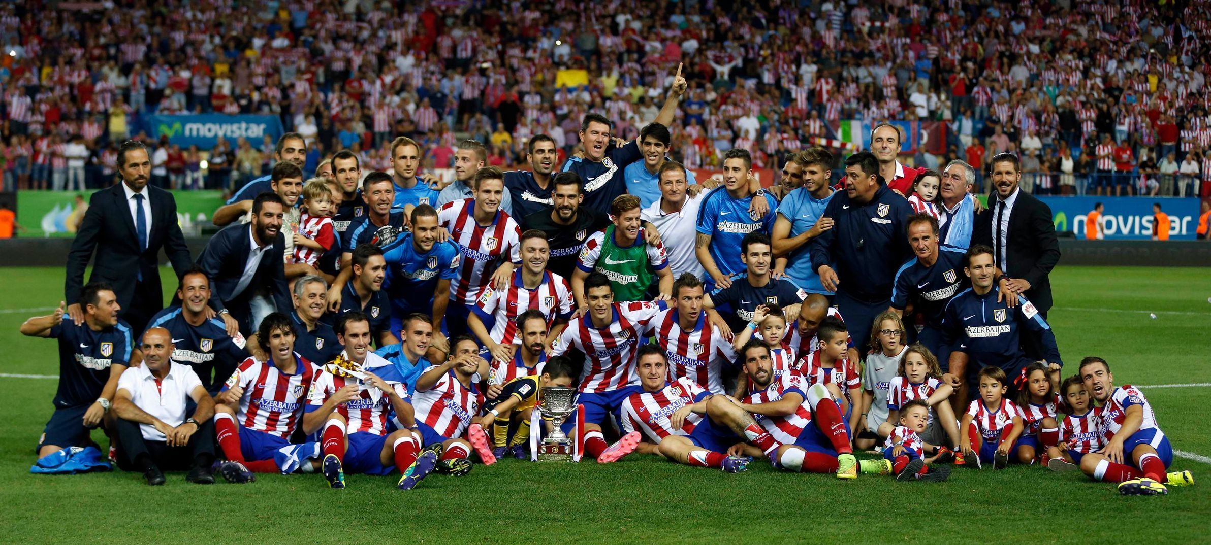 Atlético Madrid slaví vítězství ve španělském Superpoháru