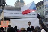 Za svobodu, demokracii a svobodné podnikání se demonstrovalo na Václavském náměstí v Praze.