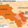 Mapa - Arménie, Náhorní Karabach