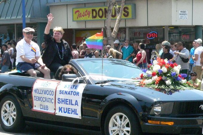 State Senator Sheila Kuehl at West Hollywood Pride Parade