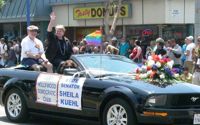 State Senator Sheila Kuehl at West Hollywood Pride Parade