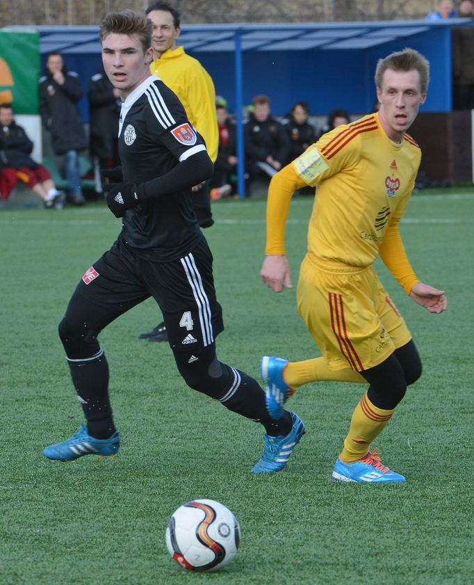 Zdeněk Linhart a Tomáš Berger, fotbalisté v přípravném utkání Českých Budějovic a Dukly Praha