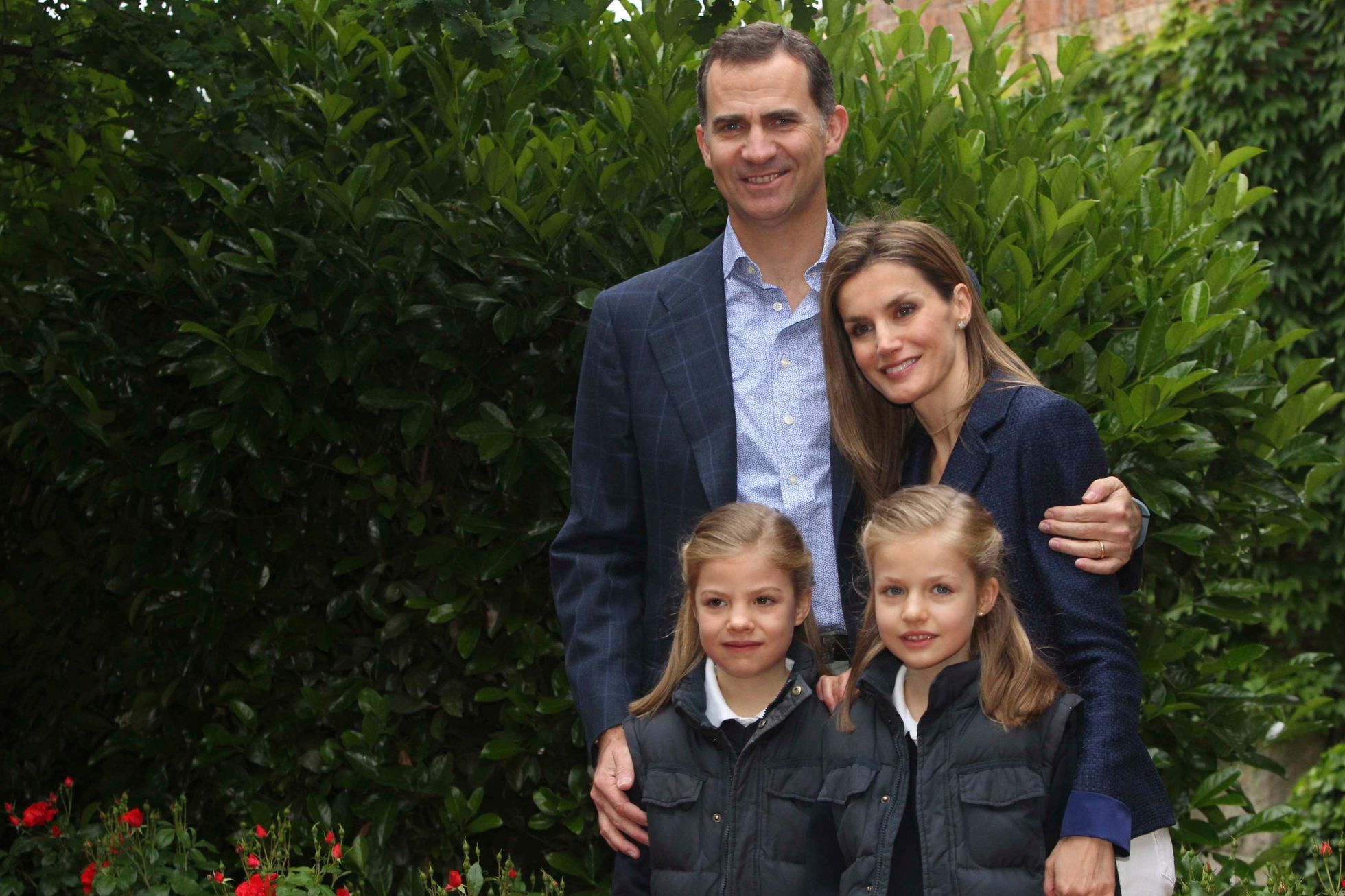 španělský princ Felipe a princezna Letizia s dcerami