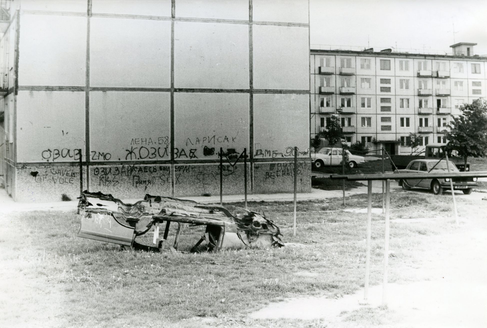 Pochod po 30. letech proti Sovětské okupaci a vojsku ve městě - Vysoké Mýto - archiv 1990