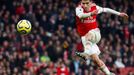 Soccer Football - Premier League - Arsenal v Chelsea - Emirates Stadium, London, Britain - December 29, 2019 Arsenal's Lucas Torreira shoots at goal  REUTERS/Eddie Keogh