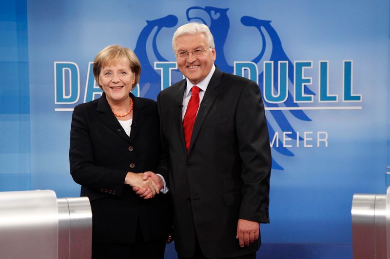 Merkelová a Steinmeier v TV duelu