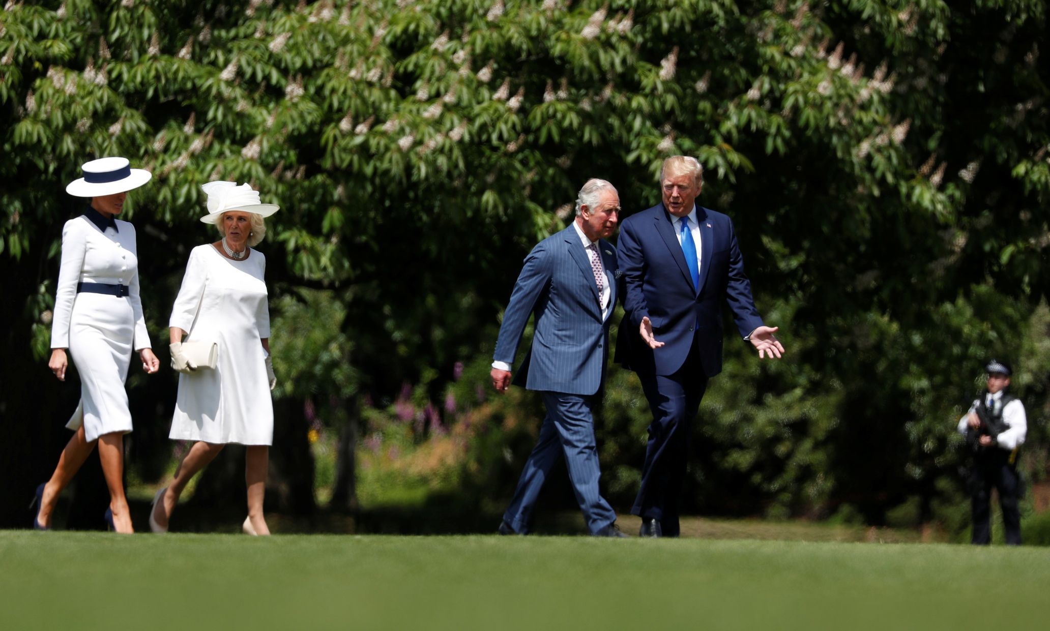 Donald Trump na státní návštěvě Velké Británie