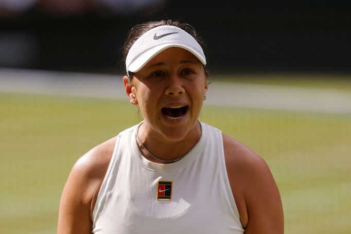 Amanda Anisimovová ve finále Wimbledonu 2025