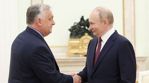 Maďarského premiéra Viktora Orbána přijal v Moskvě ruský prezident Vladimir Putin, 5. července 2024