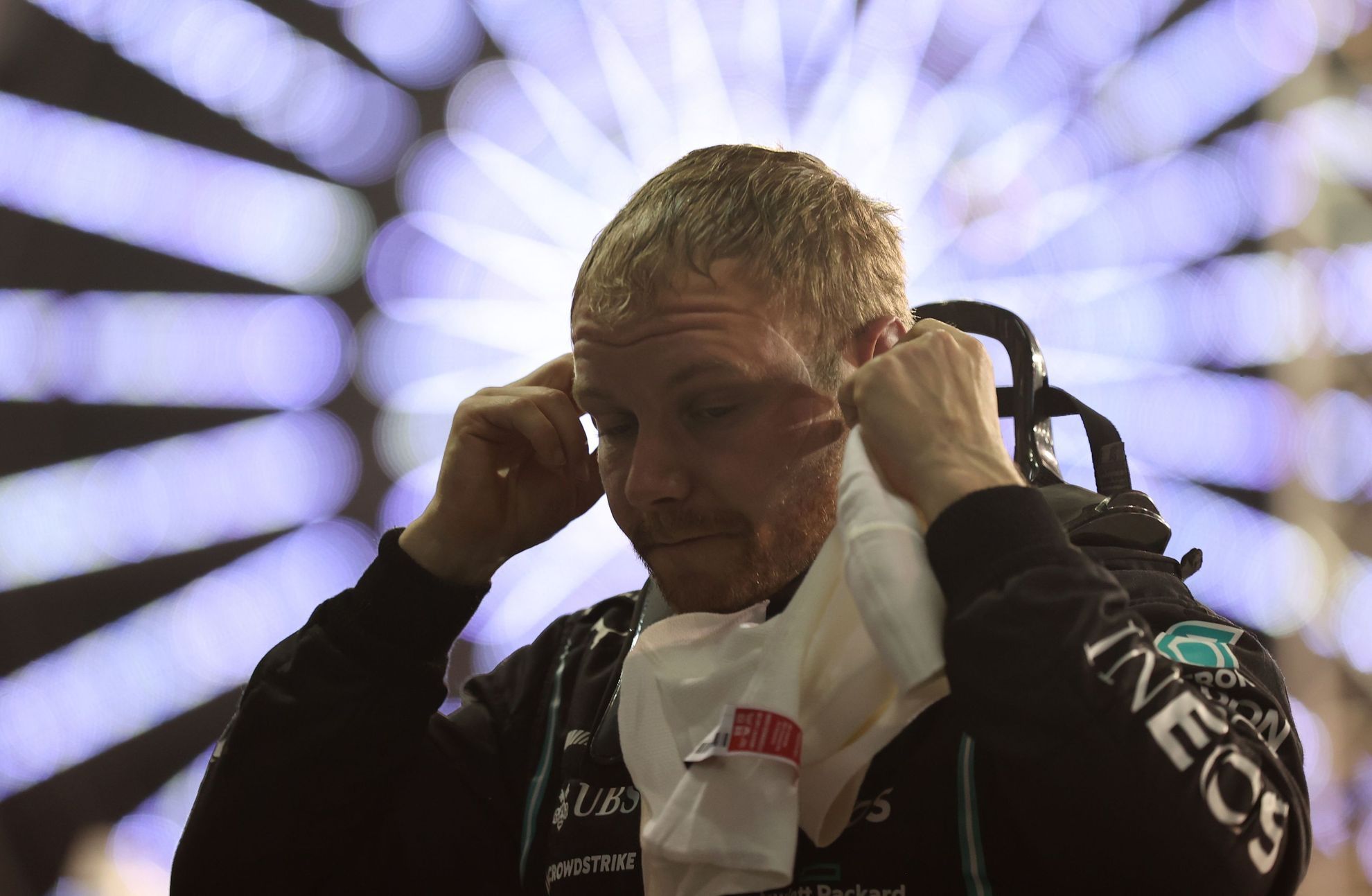 Valtteri Bottas z Mercedesu ve Velké ceně Bahrajnu 2021