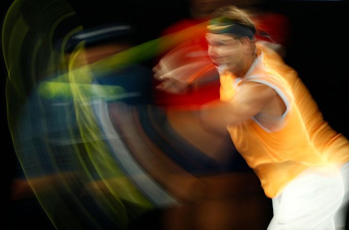 Tennis - Australian Open - Second Round - Melbourne Park, Melbourne, Australia, January 16, 2019. Spain's Rafael Nadal in action during the match against Australia's Matt