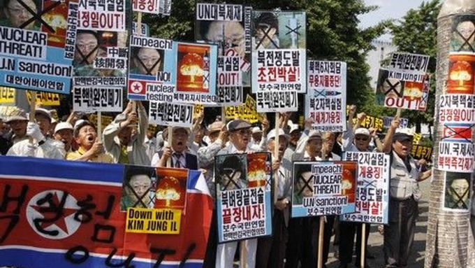 Jižní Korea, Soul: pondělní protesty proti severokorejskému jadernému testu