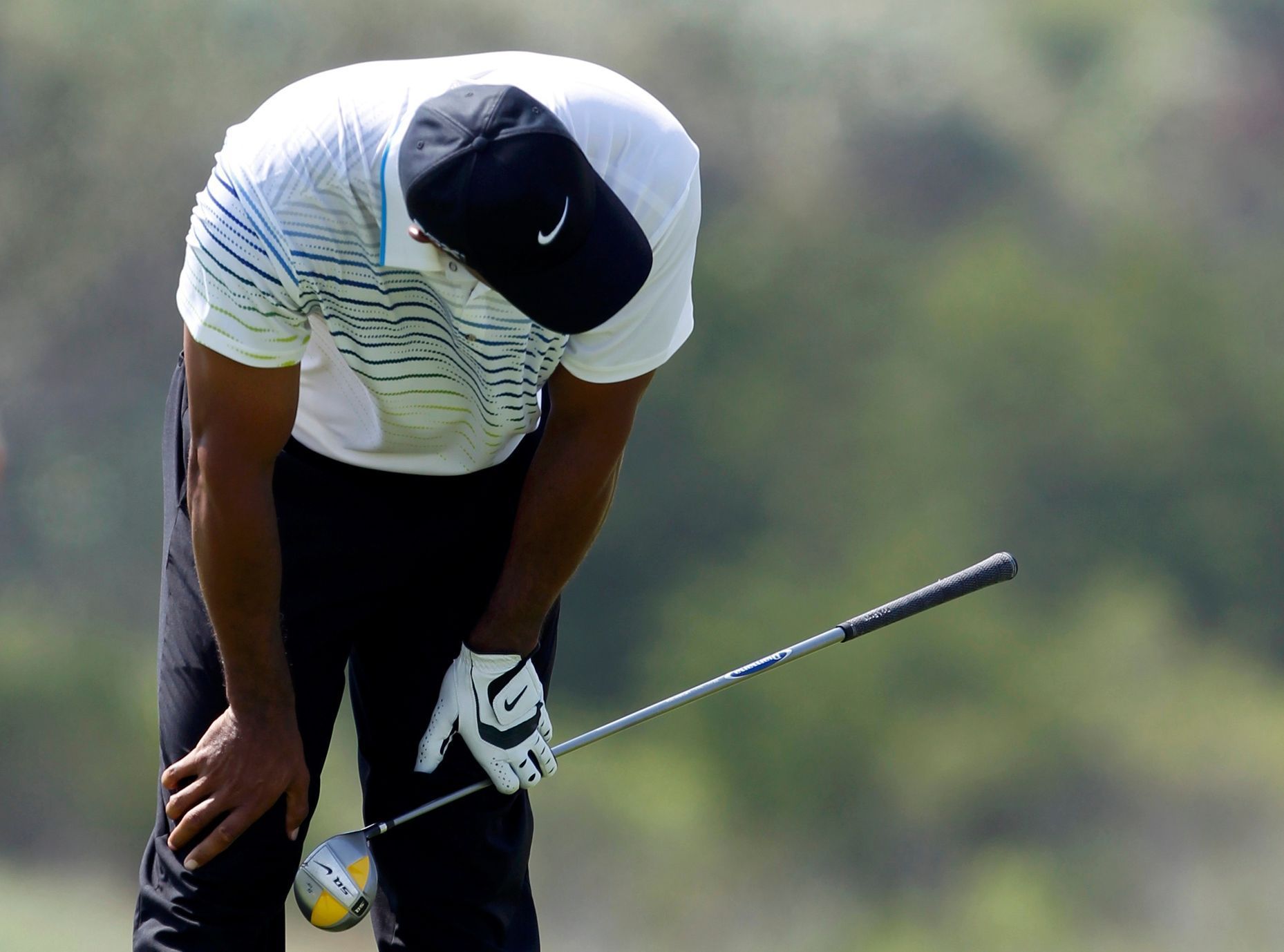 Zklamaný americký golfista Tiger Woods
