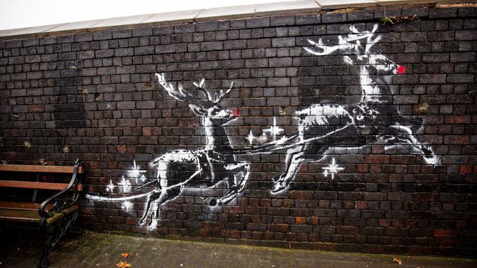 Banksy po sobě o víkendu zanechal v anglickém městě Birmingham nástěnnou malbu.