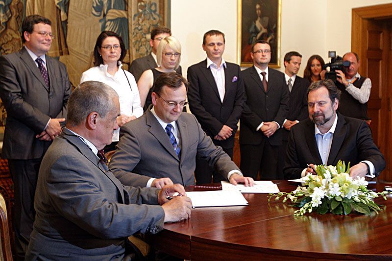 Podpis koaliční smlouvy