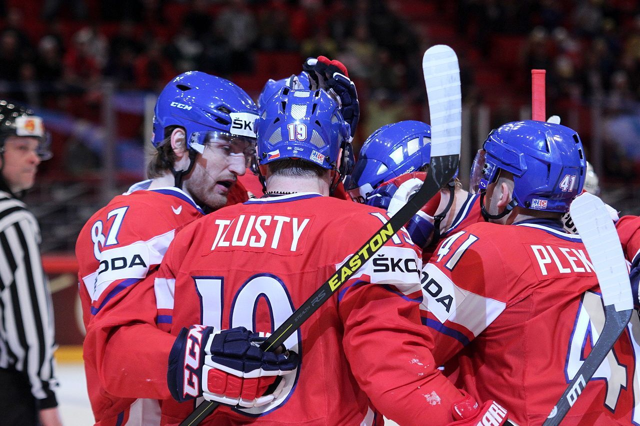 Hokej, MS 2013: Česko - Norsko: Jakub Nakládal (87), Jiří Tlustý (19), Tomáš Plekanec (41)