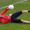 Brankář Petr Čech na tréninku české fotbalové reprezentace před kvalifikačním utkáním s Kyprem.