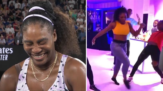 Na sociální sítě unikl video, kde Serena Williams tančí. Promítalo se i na Australian Open