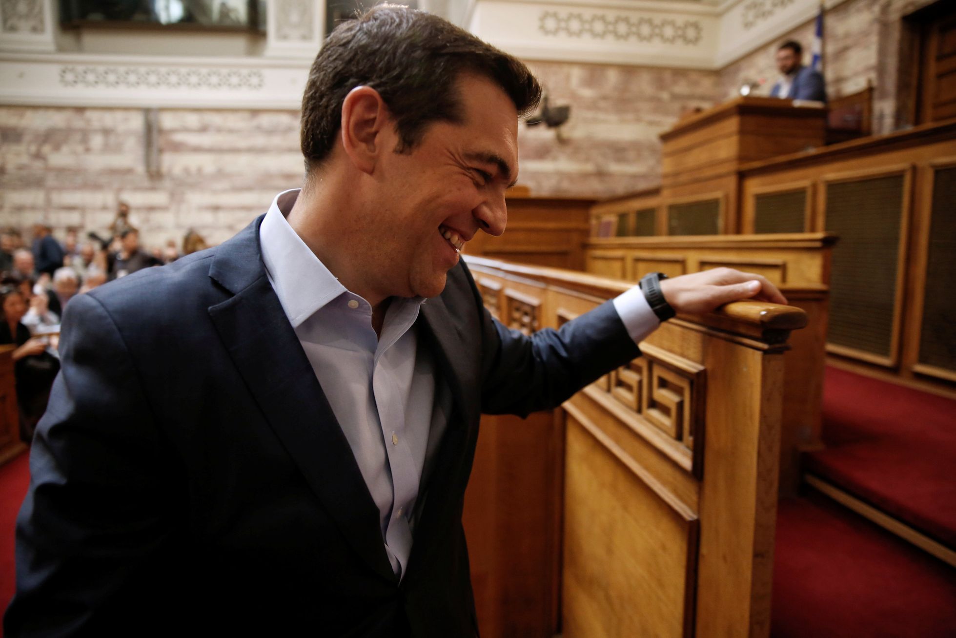 Alexis Tsipras premiér Řecko politik úsměv smích