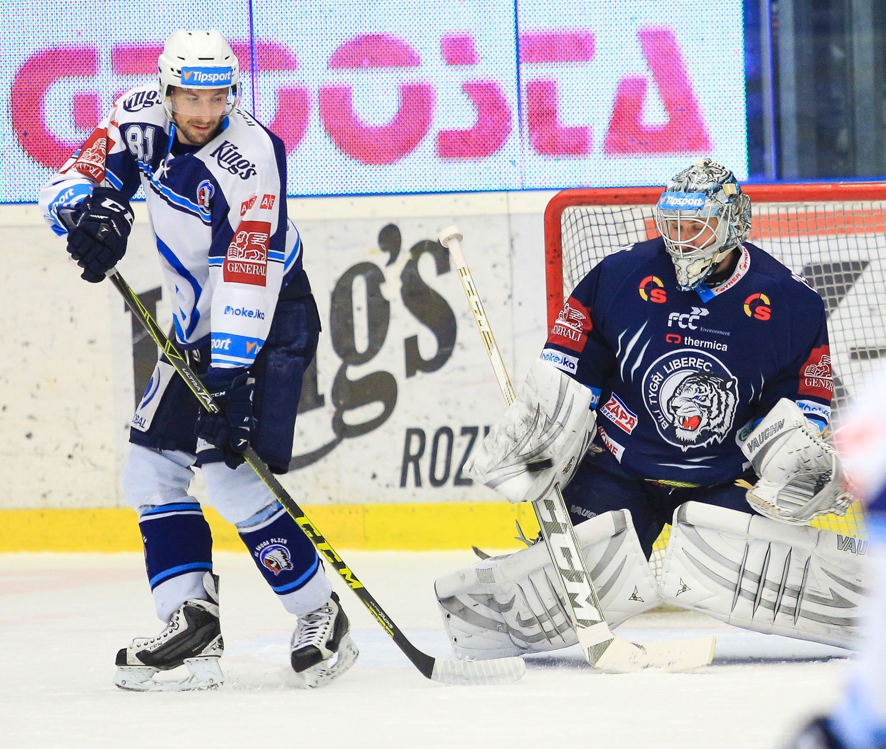 6. utkání čtvrtfinále play off: HC Škoda Plzeň - Bílí Tygři Liberec