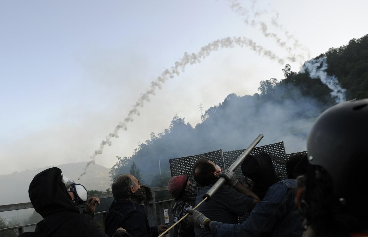 Obrazem: Protesty horníků ve Španělsku