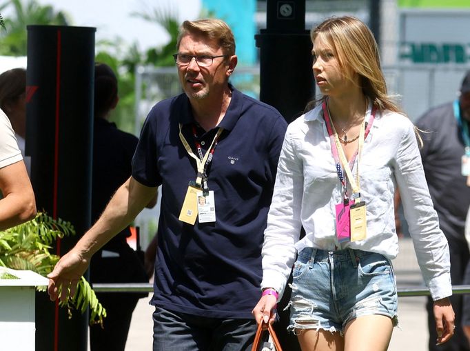 F1, VC Miami F1 2023: Mika Häkkinen a manželka Markéta Remešová