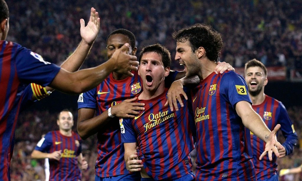 Španělský superpohár: Barcelona - Real (Abidal, Messi, Fábregas)