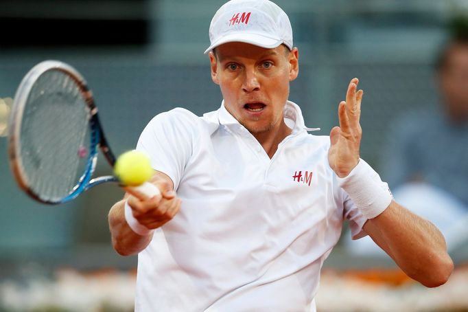 Tomáš Berdych na turnaji Masters v Madridu 2013