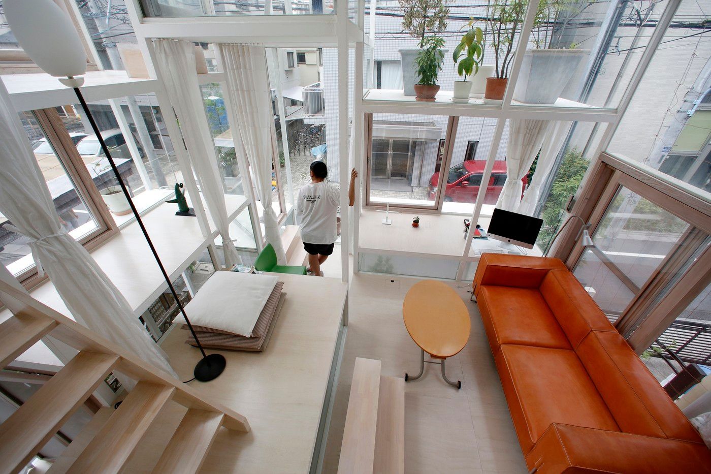 skleněný dům, stavba, architektura