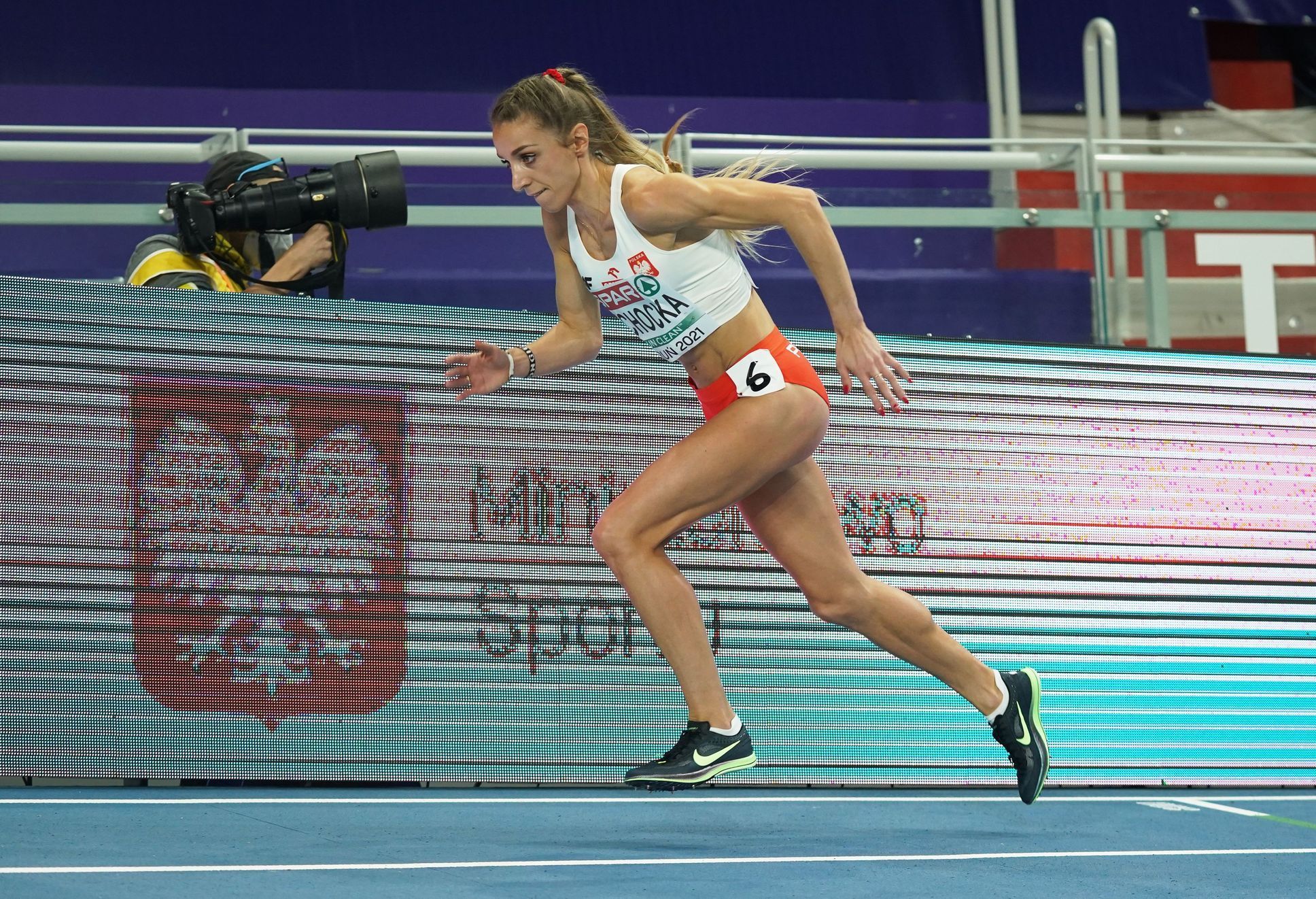Běžkyně Angelika Cichocká z Polska na HME 2021 v Toruni