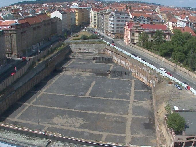 Palác Stromovka na začátku stavby