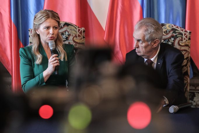 Zuzana Čaputová a Miloš Zeman