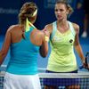 Victoria Azarenková a Karolína Plíšková na turnaji v Brisbane