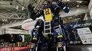 A view of Archax, a giant human-piloted robot developed by the start-up Tsubame Industries Co., is displayed during the Japan Mobility Show 2023 at Tokyo Big Sight in Tok