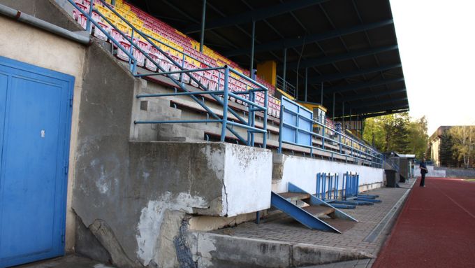 Fotbalový stadion ve Znojmě.