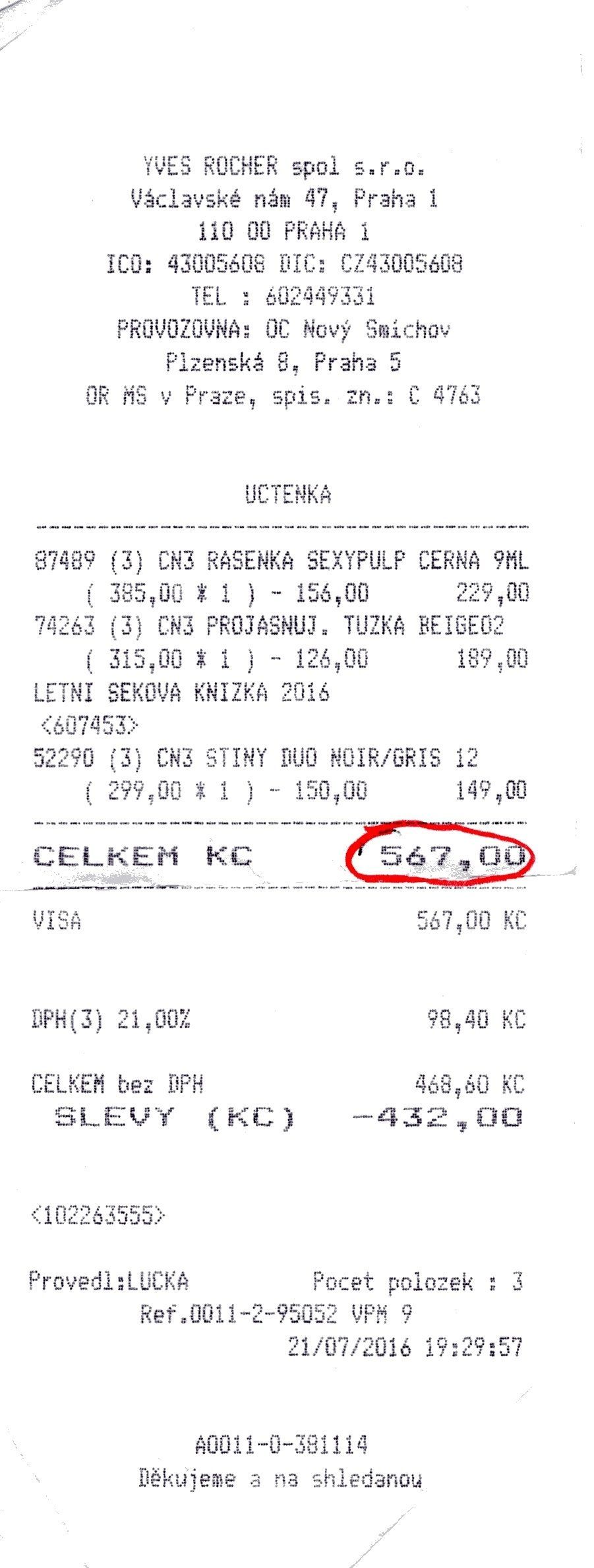 Zajímavé účtenky - postupka
