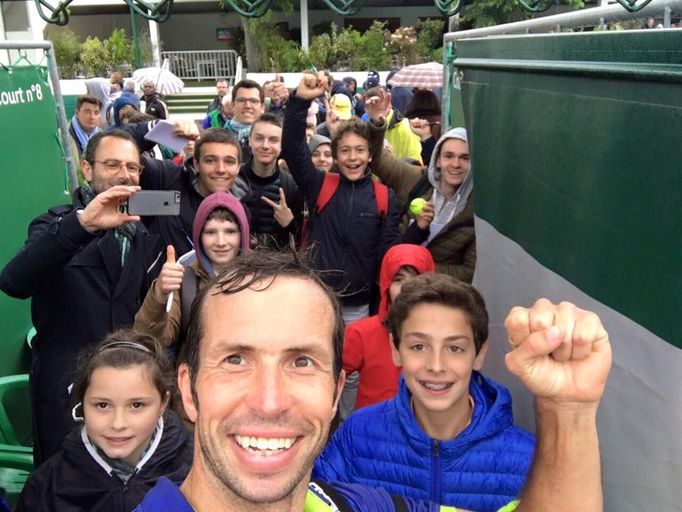 Radek Štěpánek a jeho selfie po utkání kvalifikace French Open