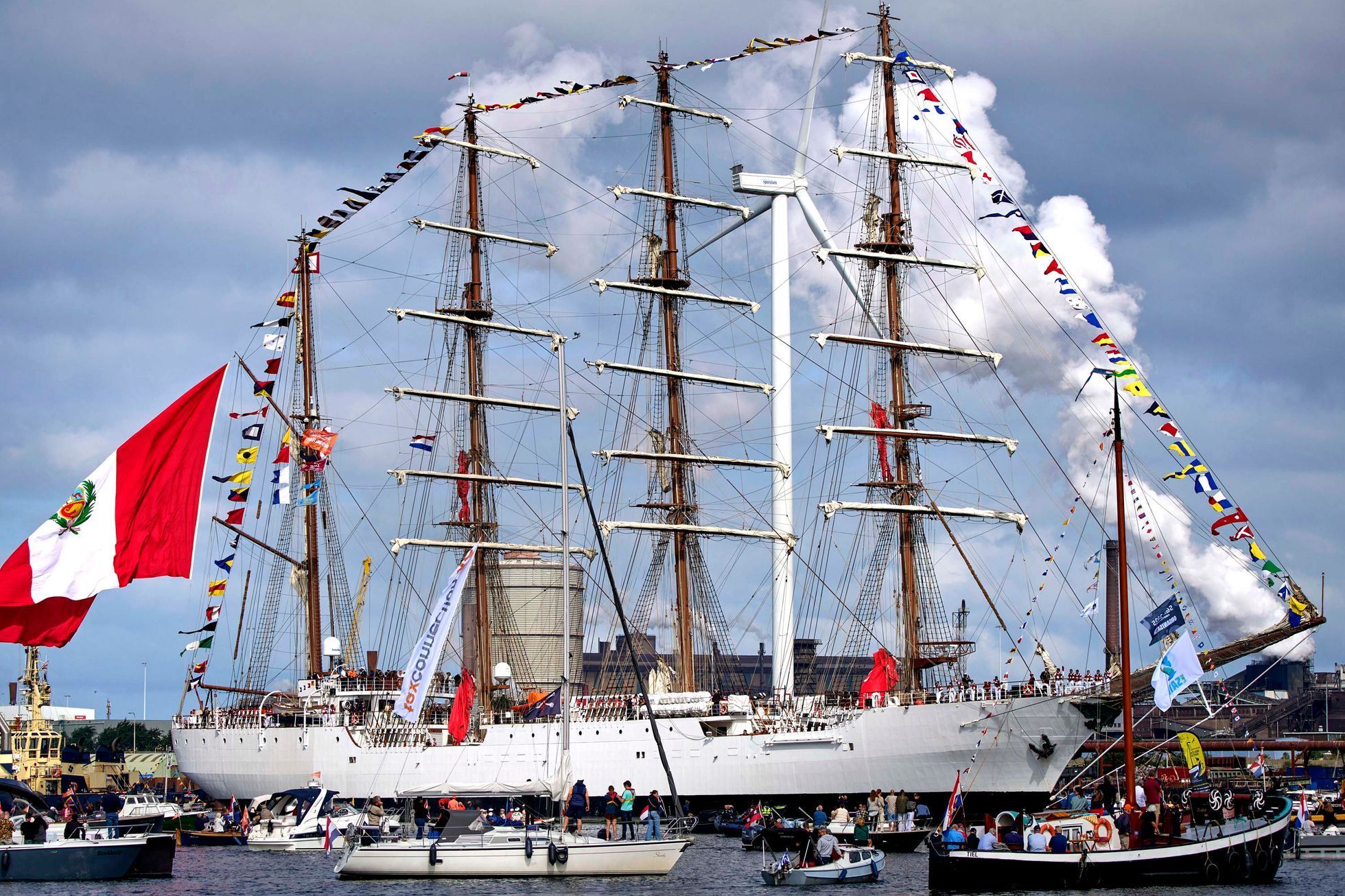Holandsko, Amsterdam, moře, plachetnice, festival